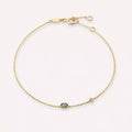 Marea Green Sapphire and Diamond Yellow Gold Bracelet