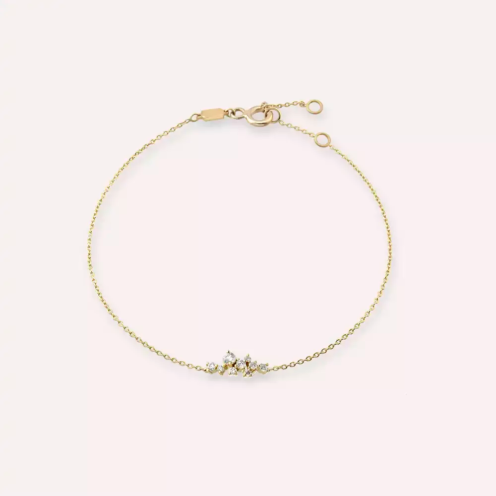 Mela Diamond-Accented Yellow Gold Bracelet