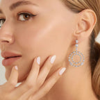 Mercury Diamond White Gold Earrings