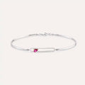 Mila Teardrop Ruby White Gold Bracelet