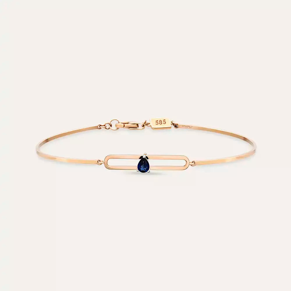 Mila Sapphire Rose Gold Bracelet