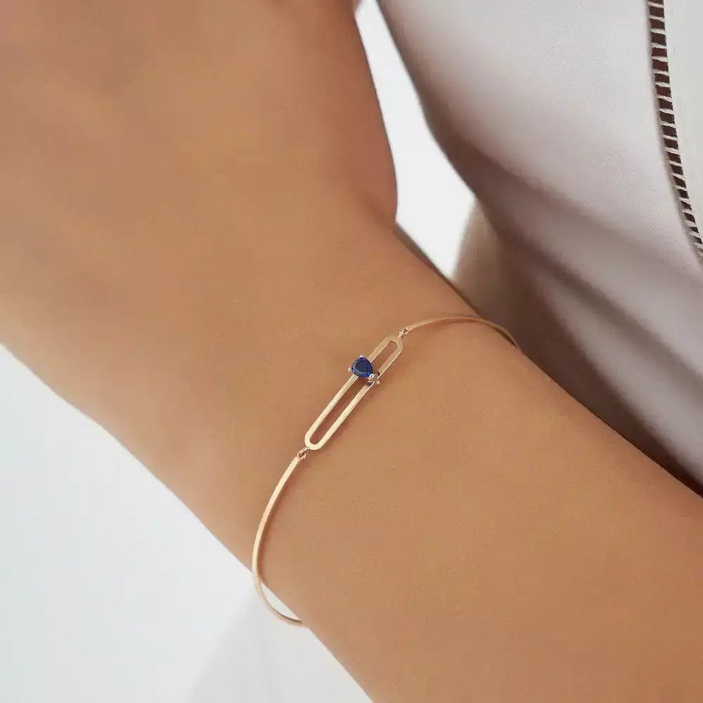 Mila Sapphire Rose Gold Bracelet