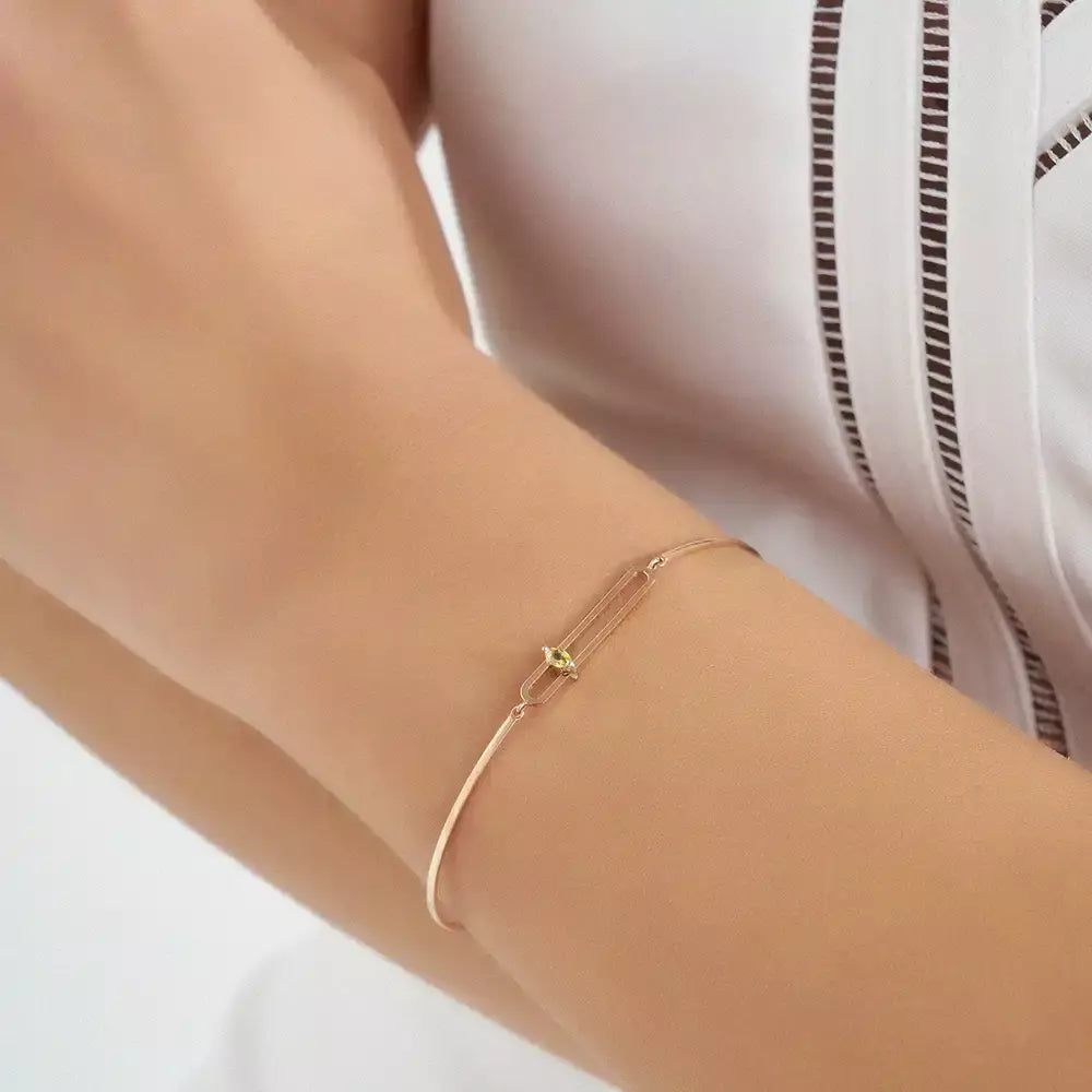 Mila Yellow Sapphire Rose Gold Bracelet