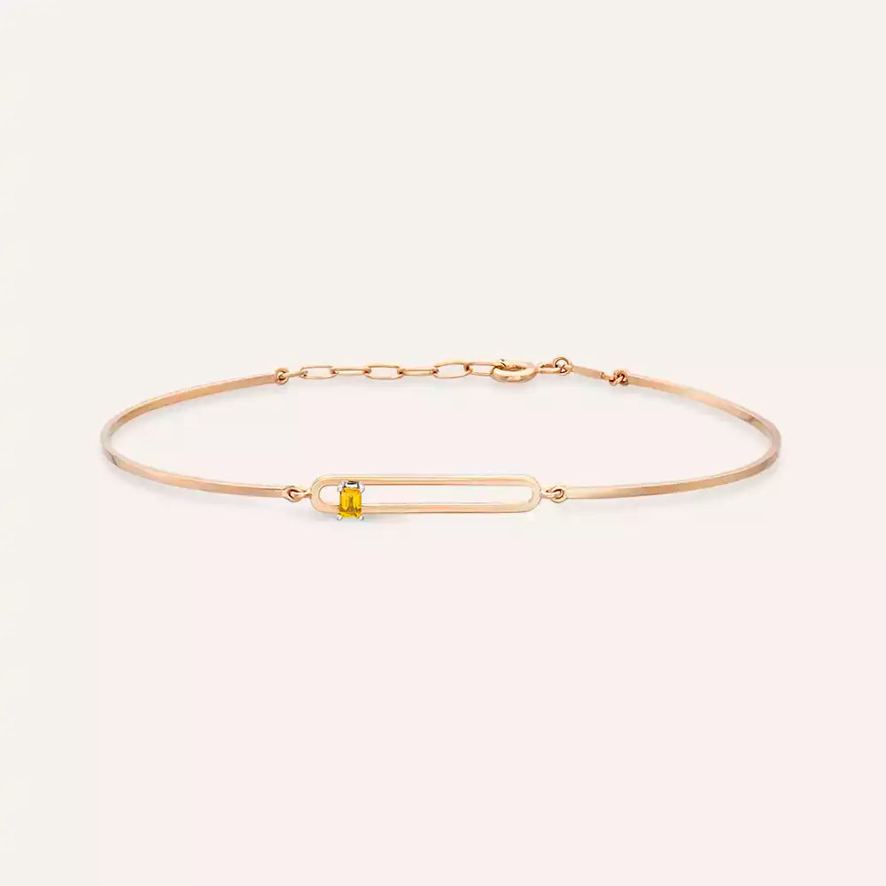 Mila Yellow Sapphire Rose Gold Bracelet