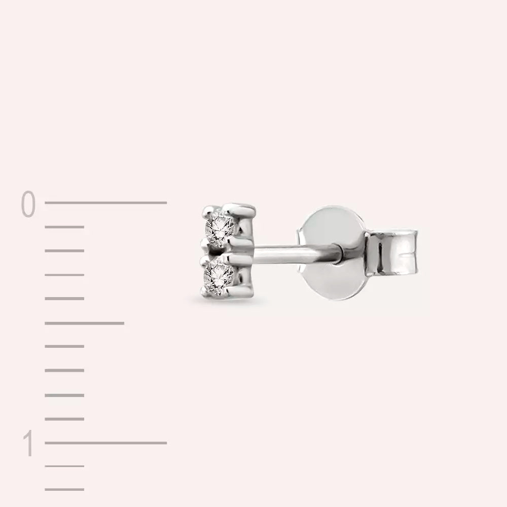 Mild Diamond White Gold Single Earring