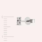 Mild Diamond White Gold Single Earring