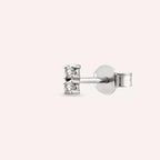 Mild Diamond White Gold Single Earring