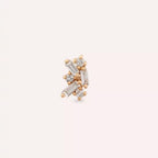 Mingled Pırlanta Taşlı Rose Altın Piercing