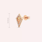 Punta Diamond Rose Gold Single Earring