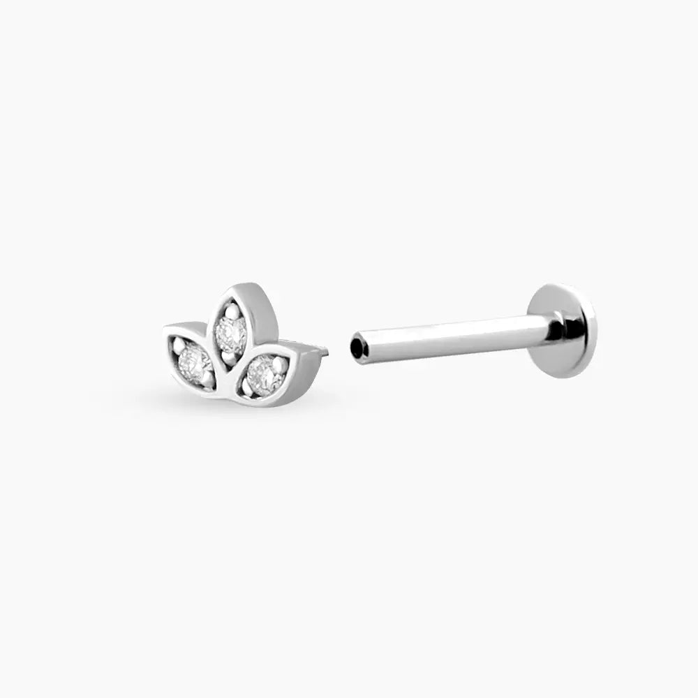 Mini Purity  Pırlanta Taşlı Beyaz Altın Piercing