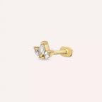 Mini Purity Diamond Yellow Gold Piercing