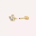 Mini Purity Diamond Yellow Gold Piercing