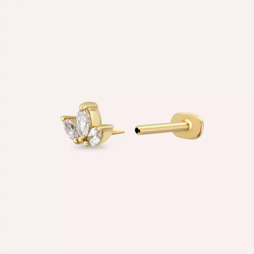 Mini Purity Diamond Yellow Gold Piercing