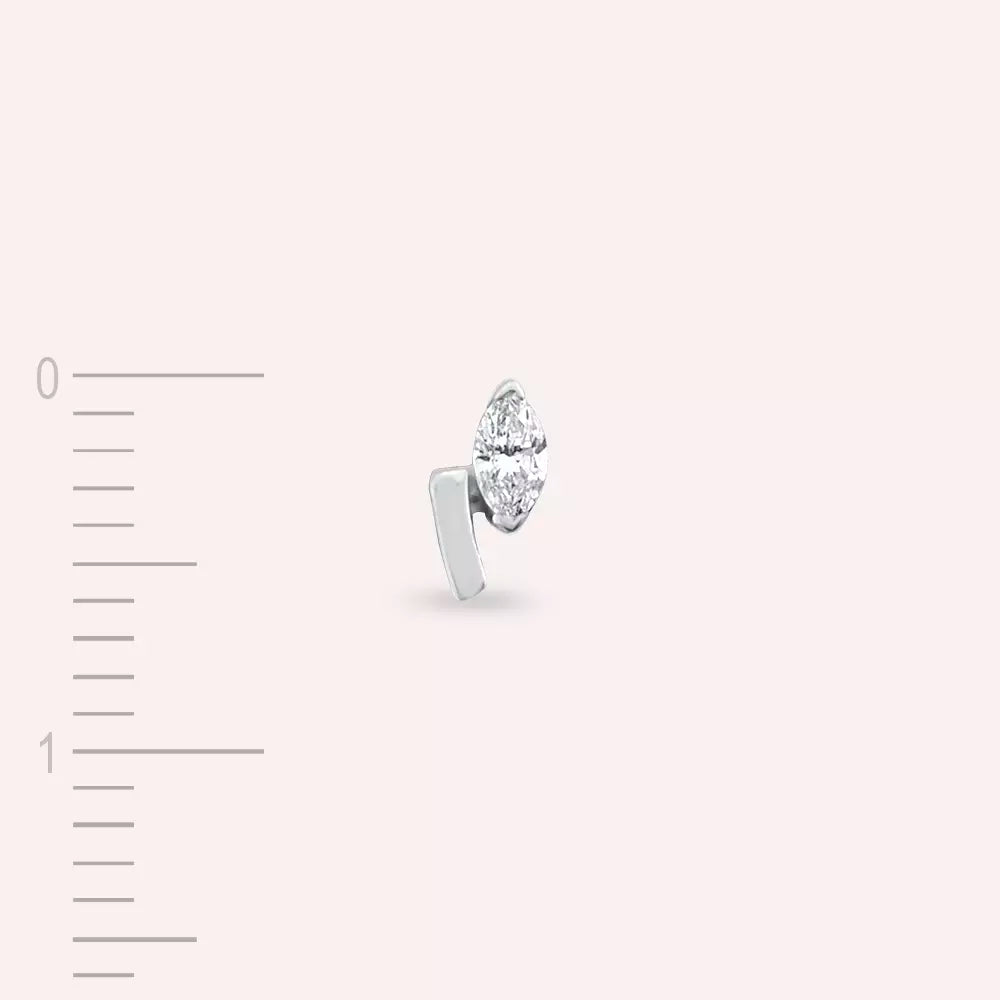Mira Diamond White Gold Single Earring