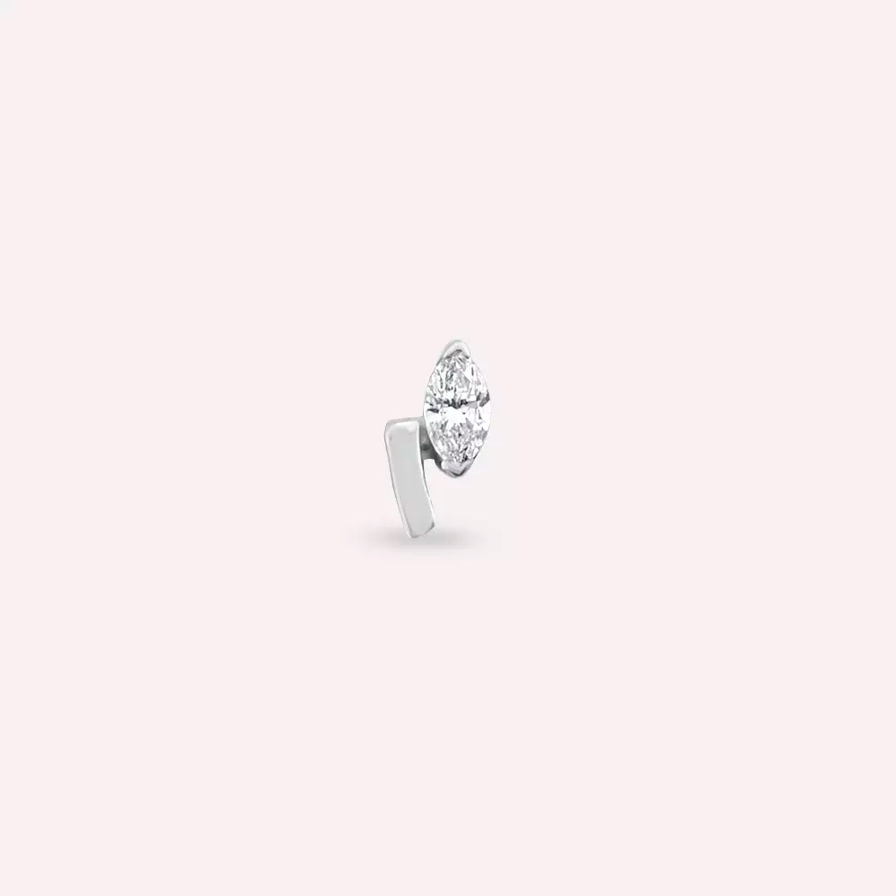 Mira Diamond White Gold Single Earring