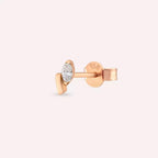 Mira Diamond Rose Gold Single Earring