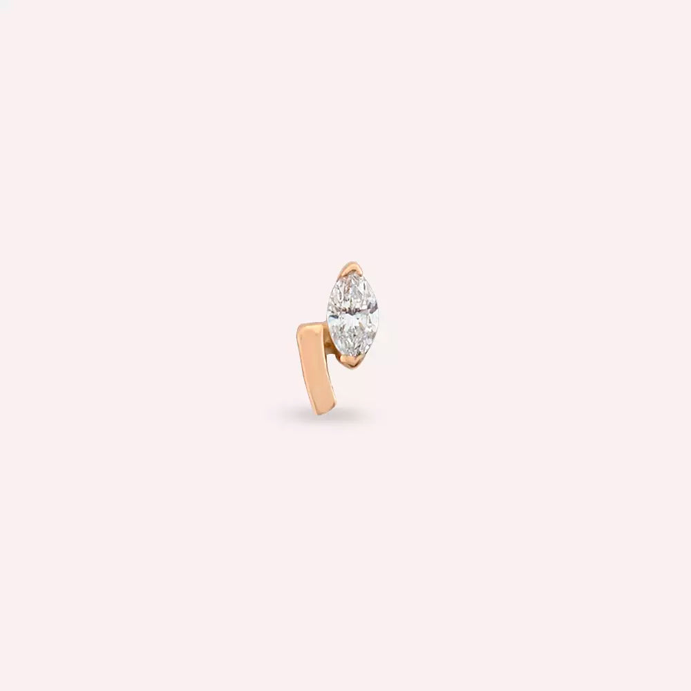 Mira Diamond Rose Gold Single Earring