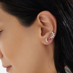 Mona Pırlanta Taşlı Rose Altın Piercing