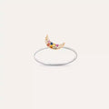 Mona 0.09 CT Multicolor Sapphire Gemstone White Gold Ring