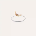 Mona 0.09 CT Multicolor Sapphire Gemstone White Gold Ring
