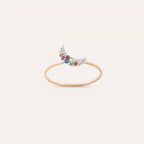 Mona 0.09 CT Multicolor Sapphire Rose Gold Ring
