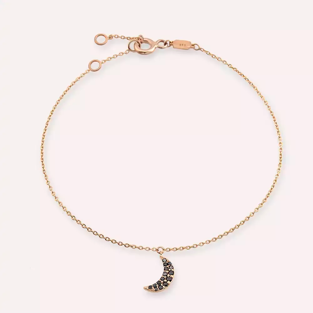 Mona Black Diamond Rose Gold Bracelet