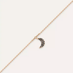 Mona Black Diamond Rose Gold Anklet