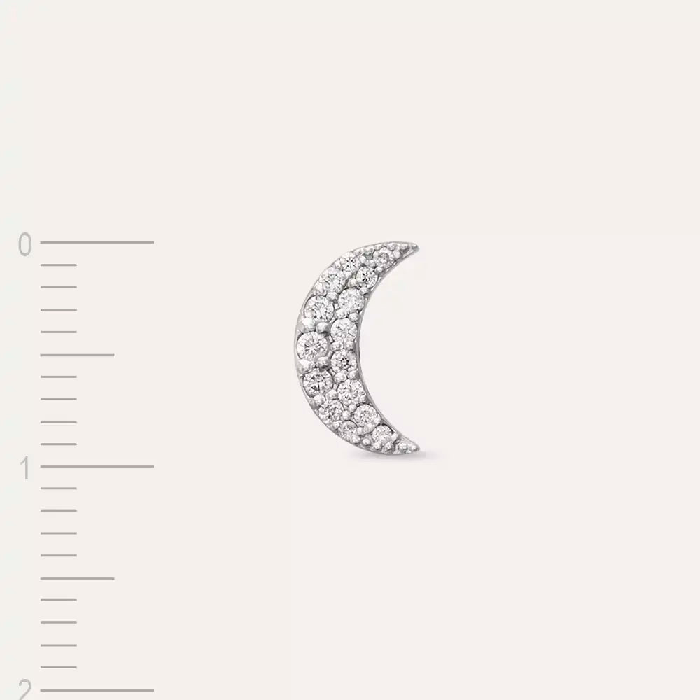 Mona Diamond White Gold Single Earring