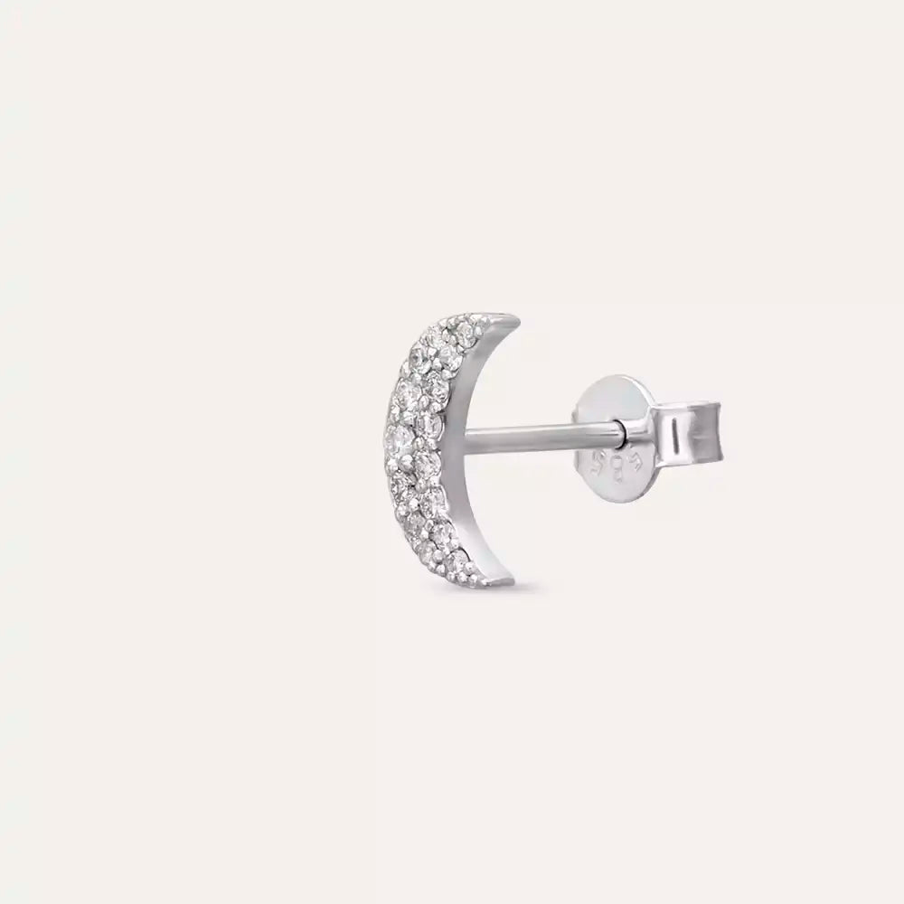Mona Diamond White Gold Single Earring