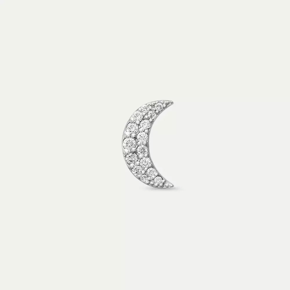 Mona Diamond White Gold Single Earring