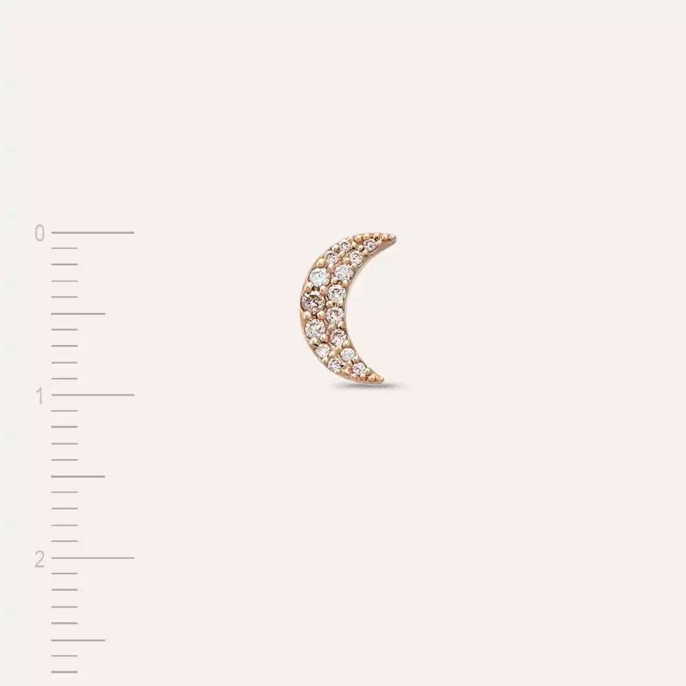 Mona Diamond Rose Gold Single Earring