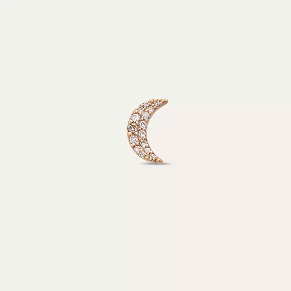 Mona Diamond Rose Gold Single Earring