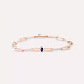 Nest Sapphire and Diamond Rose Gold Bracelet