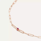 Nest Ruby and Diamond Rose Gold Necklace