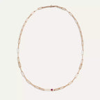 Nest Ruby and Diamond Rose Gold Necklace