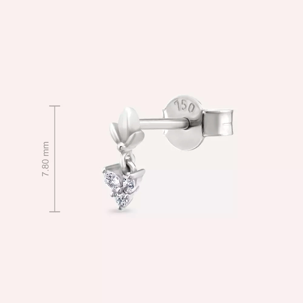 Nira Diamond White Gold Single Earring
