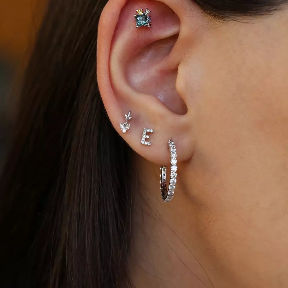 Nira Diamond White Gold Single Earring