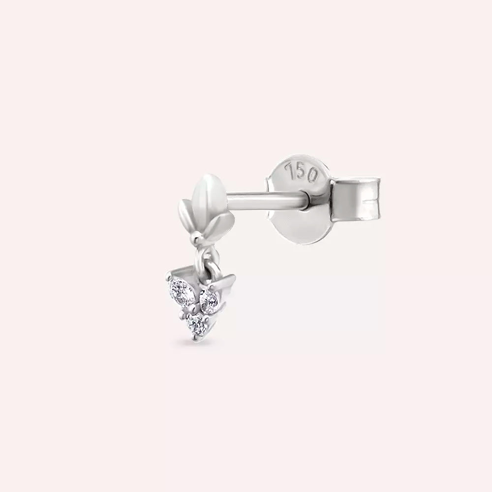 Nira Diamond White Gold Single Earring