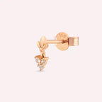 Nira Diamond-Studded Rose Gold Single Earring