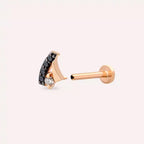 Niva Black Diamond Rose Gold Piercing