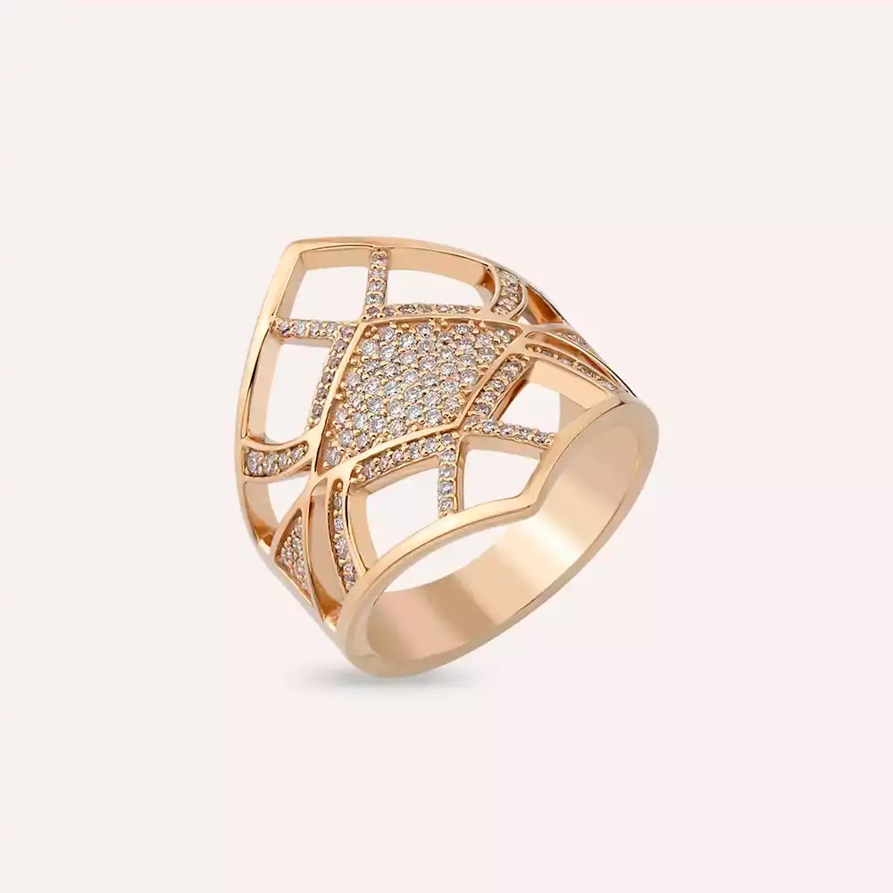Arca 0.48 CT Diamond Rose Gold Ring