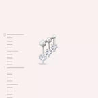 Pulse Princess Cut Diamond White Gold Single Earring