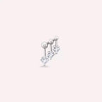 Pulse Princess Cut Diamond White Gold Single Earring
