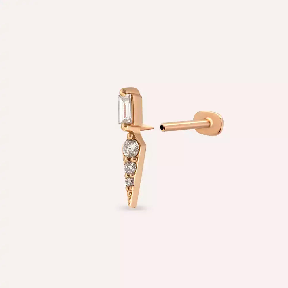 Nova Diamond Rose Gold Piercing