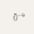 O Initial Diamond White Gold Piercing