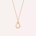 O Letter Diamond Rose Gold Necklace