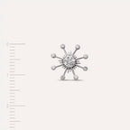 Flux 0.05 CT Diamond White Gold Single Earring