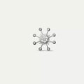 Flux Diamond White Gold Single Earring