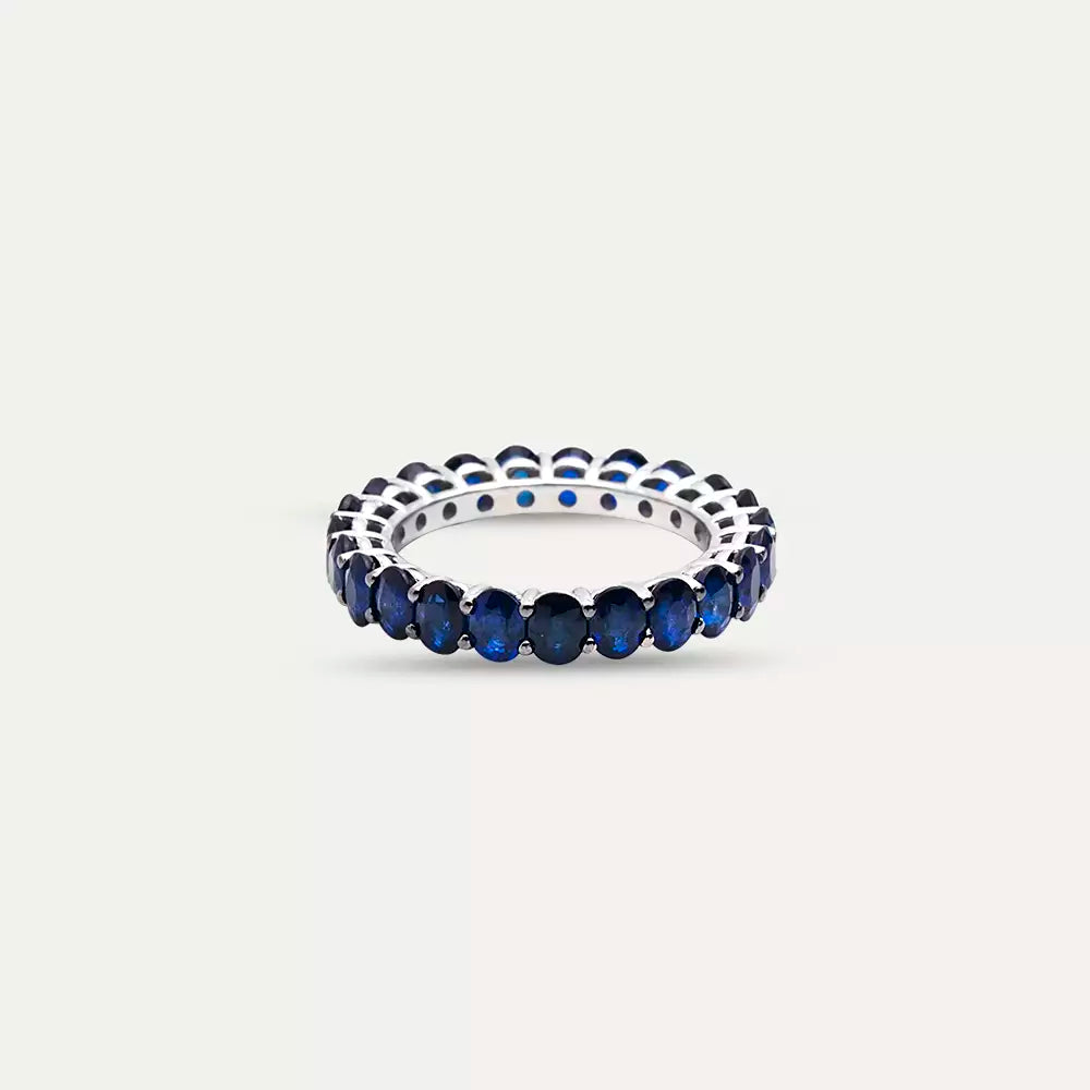 Oval Cut Sapphire Eternity Ring