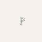P Letter Diamond White Gold Piercing